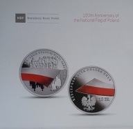 Folder 100 lat polskiej flagi państwowej angielski
