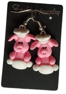 KOLCZYKI Z MODELINY ŚMIESZNE UPOMINKI SWINKA PIGI