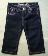 SPODNIE DZIEWCZĘCE RYBACZKI JEANS NAVY 8-9 DENIM