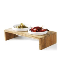 TRIP TRAP DENMARK SKAGERAK TEAK miski 2x porcelana na stelażu NOWE DIPÓWKI