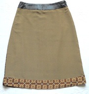 VERO MODA SPÓDNICA PATCHWORK EKO SKÓRA S 36