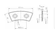 SPIEK CERAMICZNY 77,7X32X3,8