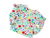 PRIMARK - NOWA BLUZA KWIATY FALBANKI r 62