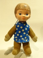 SZMACIANA LALKA prl STARA ZABAWKA PIĘKNA STARA