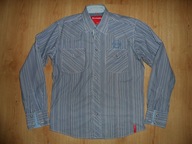 ROCKSTAR BIAŁO NIEBIESKA jak NOWA KOSZULA r M L 40