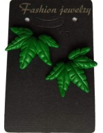 KOLCZYKI MODELINY GANJA MARIHUANA ZIOŁO MARYCHA