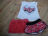 Zestaw spodenki spódniczka i koszulka r XS