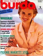 BURDA luty 1992 z wykrojami