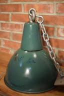 Lampa przemysłowa wisząca, antyk, lata 70.