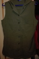 Kamizelka khaki zielona kaptur XS S M 34 36 38 new
