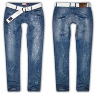 SELECT.DENIM * markowe JEANSY biodrówki nakrapiane * 36