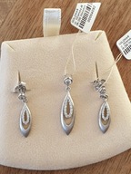 kolczyki + zawieszka *srebro cyrkoniami * NOWE