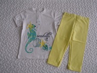 Coccodrillo bluzka biel konik legginsy nowe roz 98