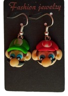 KOLCZYKI Z MODELINY MARIO BROS GAME LUIGI GRA