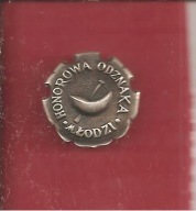 HONOROWA ODZNAKA MIASTA ŁODZI + ETUI + LEGITYMACJA Z 1980 ROKU.