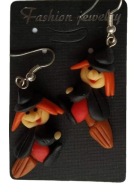 KOLCZYKI Z MODELINY FAME CZAROWNICE BIGLE WISZĄCE