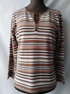 Bluzka dzianinowa w kolorowe paski -38/40