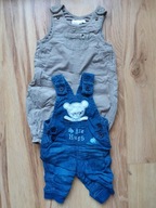 spodnie ogrodniczki 2 szt- h&m i George 0-3 m