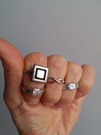 Pierścionek srebrny srebro znak nieskończoności