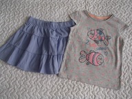 Cool Club bluzka spódnica rybki nowe roz 92