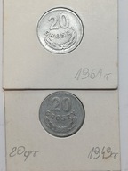 ZESTAW MONET 20 groszy PRL rzadkie roczniki !!