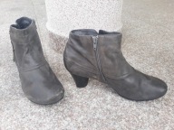 MARC SOFT WALK nr 40-41 wygodne szare botki skóra