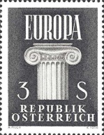 Austria 1960 Znaczek Mi 1081 ** Europa CEPT antyk kolumna