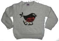 F&F SWETER SWETEREK WŁOCHACZ PTASZEK BDB