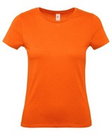 Pomarańczowa bawełniana koszulka XS T-shirt V-neck