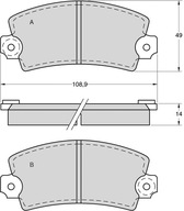 Klocki hamulc. Citroen LN Peugeot 104 Talbot Samba