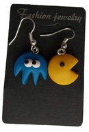 KOLCZYKI Z MODELINY PACMAN GRA PAC MAN GAME FIMO