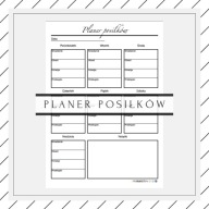 planer posiłków jadłospis do wydruku PDF pionowo