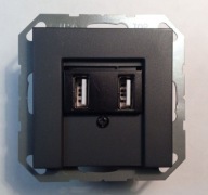 Gniazdo podtynkowe 2xUSB GIRA SYSTEM 55 Z RAMKĄ