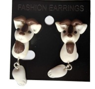 KOLCZYKI Z MODELINY SZTYFTY KOZA POLYMER CLAY FIMO