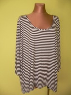 EAST bluzka SZARO BIALA oversiz VISCOSA 54 56