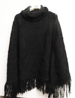 X185_ CZARNE Ponczo z golfem/ next r. 40/42