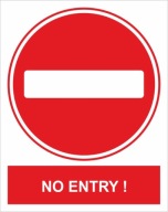 Naklejka PIKTOGRAM BHP, no entry