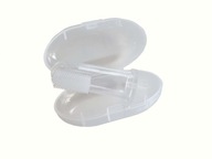 Silikonowa szczoteczka na palec + etui BIAŁE