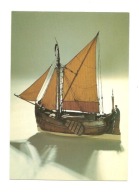 Pocztówka - Model holenderskiego statku rzecznego z pocz. XVIII w.