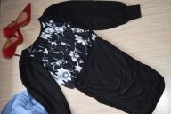 * KIAH * SUKIENKA CZARNA ORYGINALNA W KWIATY_36