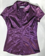 FIOLETOWA KOSZULA a la SATYNA rozm. 36