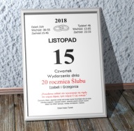 Rocznica ślubu kartka z kalendarza obrączki