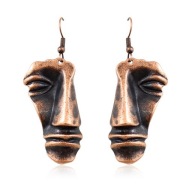 Kolczyki etniczne retro, maska, twarz