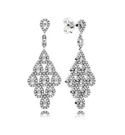 PANDORy SREBRNE KOLCZYKI CHANDELIER długie