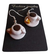 KOLCZYKI Z MODELINY FILIŻANKA KAWA FILIZANKA KAWY