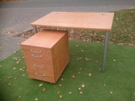 Biurko z kontenerkiem 120 /80 cm kolor olcha