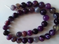 H2- AGAT PURPUROWY - kula - 12mm - 10sztuk