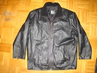 Super elegancka solidna SKÓRZANA czarna krótka KURTKA MĘSKA 60/3XL wz184