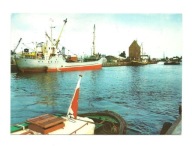 Pocztówka - Kuter rybacki w porcie w Kołobrzegu