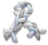 Ochraniacz do łóżeczka Sensillo gruby 210 cm x 8 cm niebieski gwiazdki